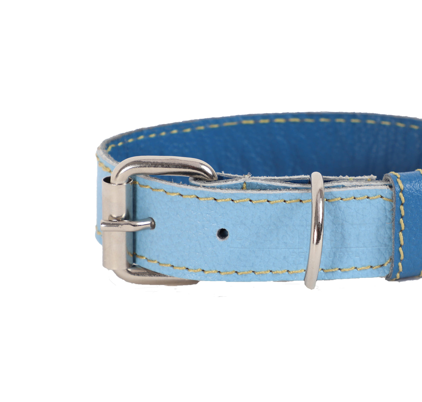 Collar para Perro Cuero Baby Blue